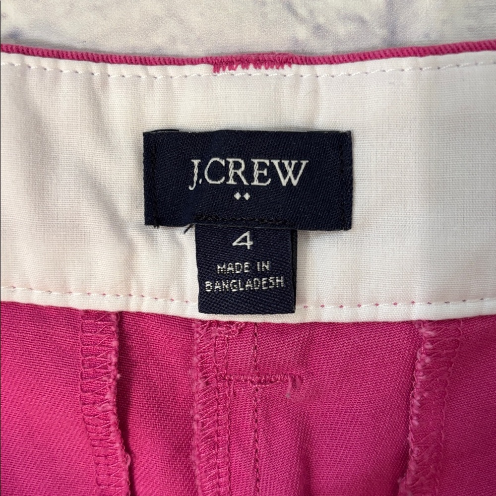 J Crew Pink Chino Shorts Plain Front Mid Rise 5 Inch Inseam Women’s Size 4 - Picture 8 of 9